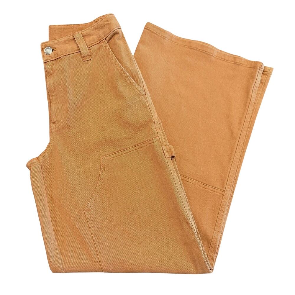 NWOT BP. Wide Leg Carpenter Jeans Women's Size 0 Camel Tan Utility Denim Pants